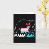 Trans Mama Bär stolze Mutter Regenbogen transgende Karte (Gelbe Blume)