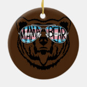 Trans Mama Bear Proud Mama Ally Transgender Keramik Ornament (Hinten)