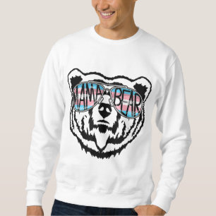 Trans Mama Bear Proud Mama Ally Transgender Rainbo Sweatshirt