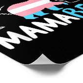 Trans Mama Bear Proud Mom Rainbow Transgender Poster (Ecke)