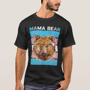 Trans Mama Bear Watercolor Transgender Mama Trans T-Shirt