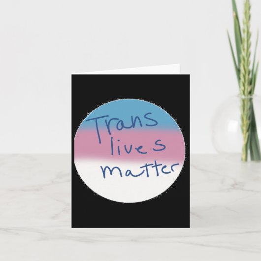 Trans Masc Button Transgender Lives Button Karte (Vorderseite)
