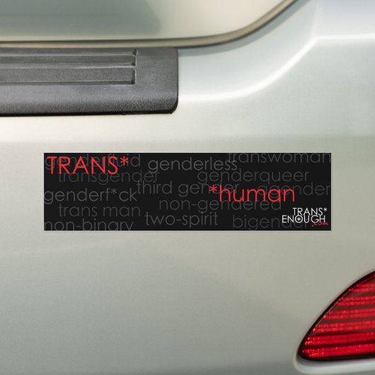 trans* Mensch Autoaufkleber (Auf Auto)