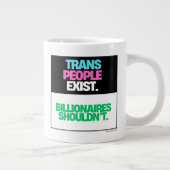 Trans Menschen existieren. Zeitraum. Jumbo-Tasse (Rechts)