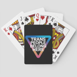 Trans Menschen gehören Stolz Schwulenrechte Respek Spielkarten