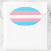 trans ovaler aufkleber (Tasche)