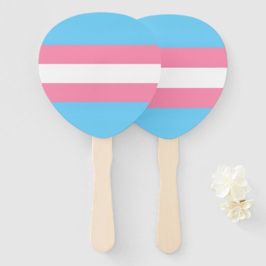 trans party decor hand fans fächer (Vorne und Hinten)