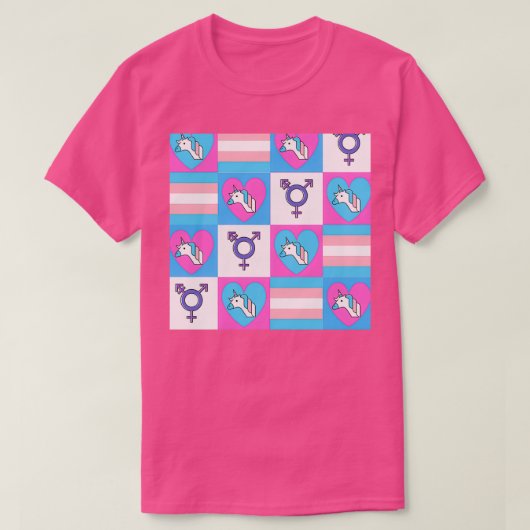 Trans Patern in den Farben für die Seitenflagge de T-Shirt (Design vorne)