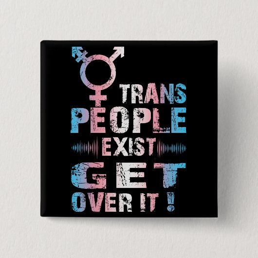Trans People Exit - Transgender Pride Button (Vorderseite)
