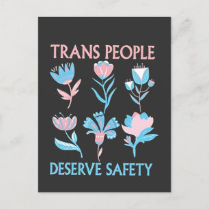 Trans People verdienen den Preis für Sicherheit Mo Feiertagspostkarte