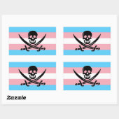 Trans Pirate Pride Aufkleber (Blatt)