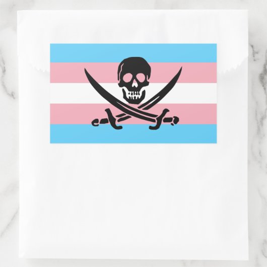 Trans Pirate Pride Aufkleber (Tasche)