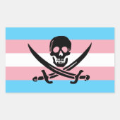 Trans Pirate Pride Aufkleber (Vorderseite)