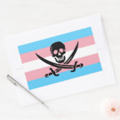 Trans Pirate Pride Aufkleber (Umschlag)