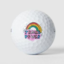 Trans Power LGBT mit Regenbogengolfbälle Golfball