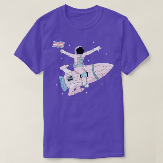 Trans Pride Astronaut Transgender T-Shirt (Design vorne)