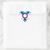 Trans Pride Aufkleber - Herzen, mit Symbol (Tasche)