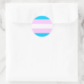 Trans-Pride-Aufkleber - rund Runder Aufkleber (Tasche)