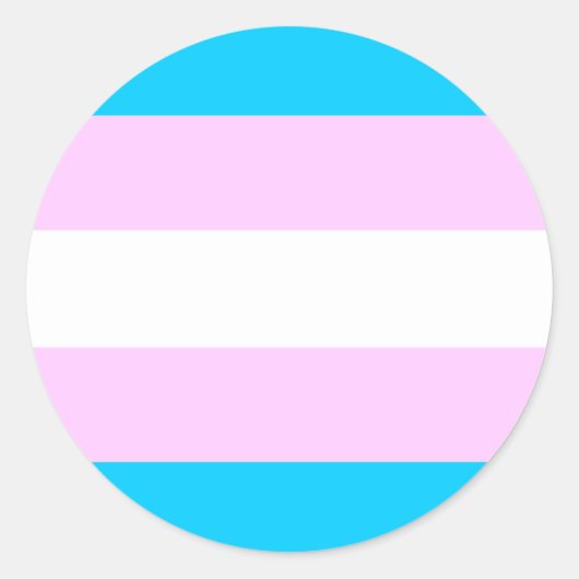 Trans-Pride-Aufkleber - rund Runder Aufkleber (Vorderseite)