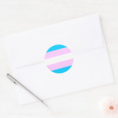 Trans-Pride-Aufkleber - rund Runder Aufkleber (Umschlag)