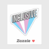 Trans Pride Burst - Inclusive Aufkleber (Blatt)