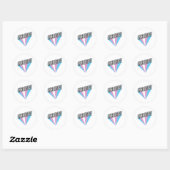 Trans Pride Burst - Inklusiv Runder Aufkleber (Blatt)