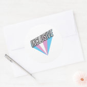 Trans Pride Burst - Inklusiv Runder Aufkleber (Umschlag)