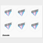 Trans Pride Burst - Inklusiv Runder Aufkleber (Blatt)