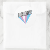 Trans Pride Burst - Inklusiv Runder Aufkleber (Tasche)