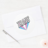 Trans Pride Burst Trans Runder Aufkleber (Umschlag)