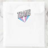 Trans Pride Burst Trans Runder Aufkleber (Tasche)