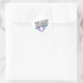 Trans Pride Burst Trans Runder Aufkleber (Tasche)