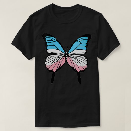 Trans Pride Butterfly Transgender T-Shirt (Design vorne)