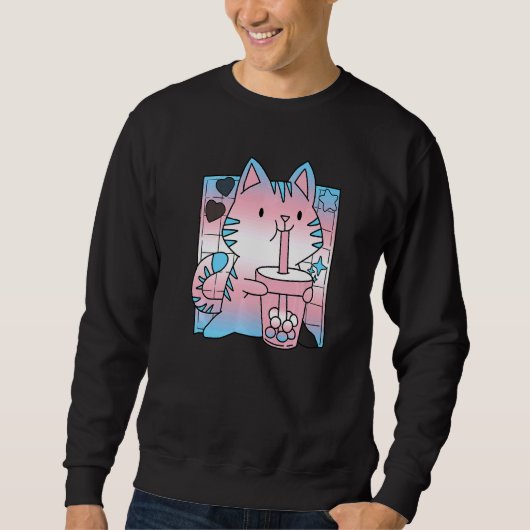 Trans Pride Cat Cat Mama Lgbt Gay Lgbtq Pride Mont Sweatshirt (Vorderseite)