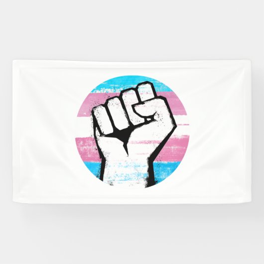 Trans Pride Circle Print Banner (Horizontal)