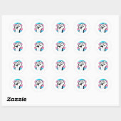 Trans Pride Circle Print Runder Aufkleber (Blatt)