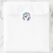 Trans Pride Circle Print Runder Aufkleber (Tasche)