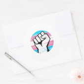Trans Pride Circle Print Runder Aufkleber (Umschlag)