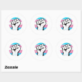 Trans Pride Circle Print Runder Aufkleber (Blatt)