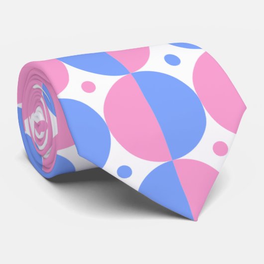 Trans Pride Circles Krawatte: Bold & Proud Krawatte (Gerollt)