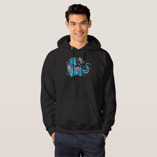 Trans Pride Dragon Hoodie (Vorne ganz)