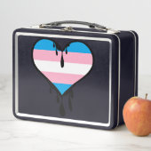 Trans Pride Dripping Heart Metall Brotdose (Beispiel)