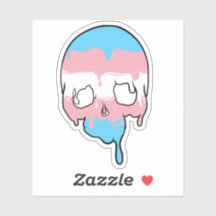 Trans Pride Driving Skull