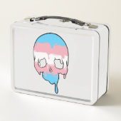 Trans Pride Driving Skull Metall Brotdose (Rückseite)