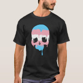 Trans Pride Driving Skull T-Shirt (Vorderseite)