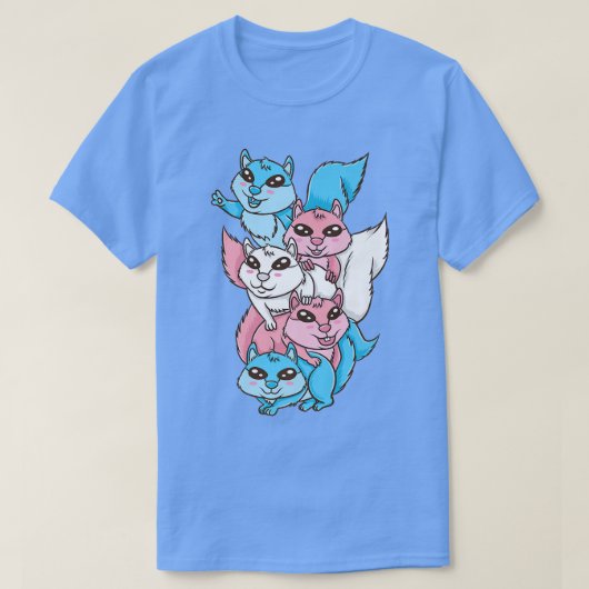 Trans Pride Eichhörnchen-Transgender T-Shirt (Design vorne)