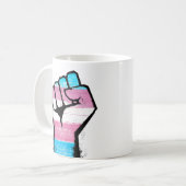 Trans Pride Fist Coffee Tasse (Vorderseite Links)