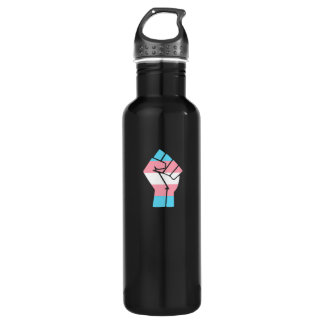 Trans Pride Fist Design für Gleichheit Edelstahlflasche