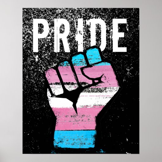 Trans Pride Fist Poster (Vorne)
