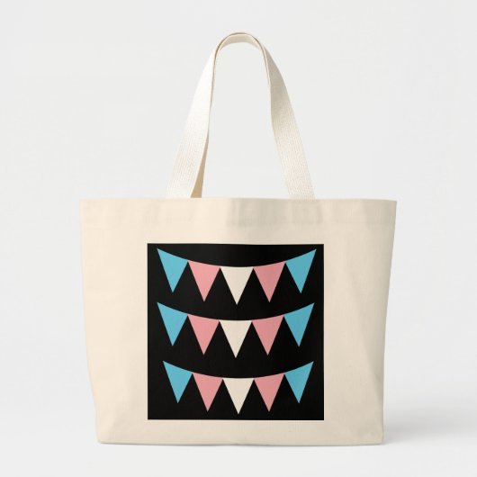 Trans Pride-Flag-Tasche Jumbo Stoffbeutel (Vorne)